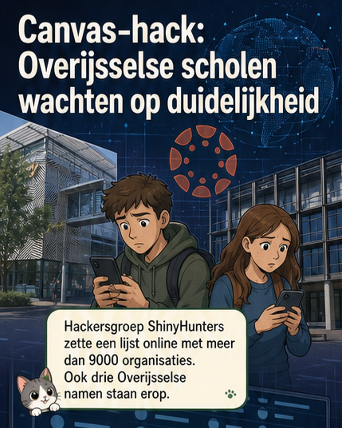 Hackerbende raakt onderwijsplatform Canvas