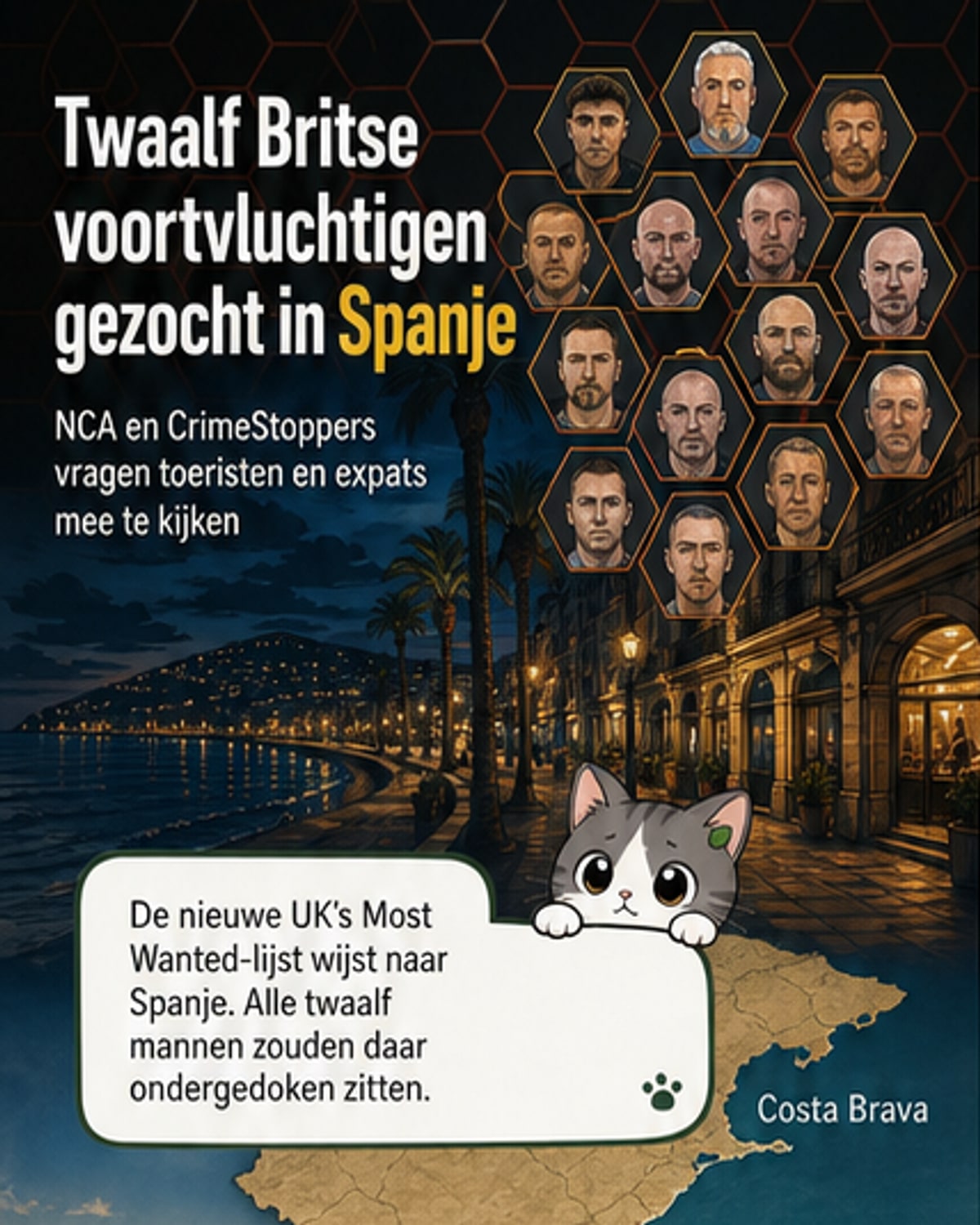 Twaalf Britse voortvluchtigen ondergedoken in Spanje