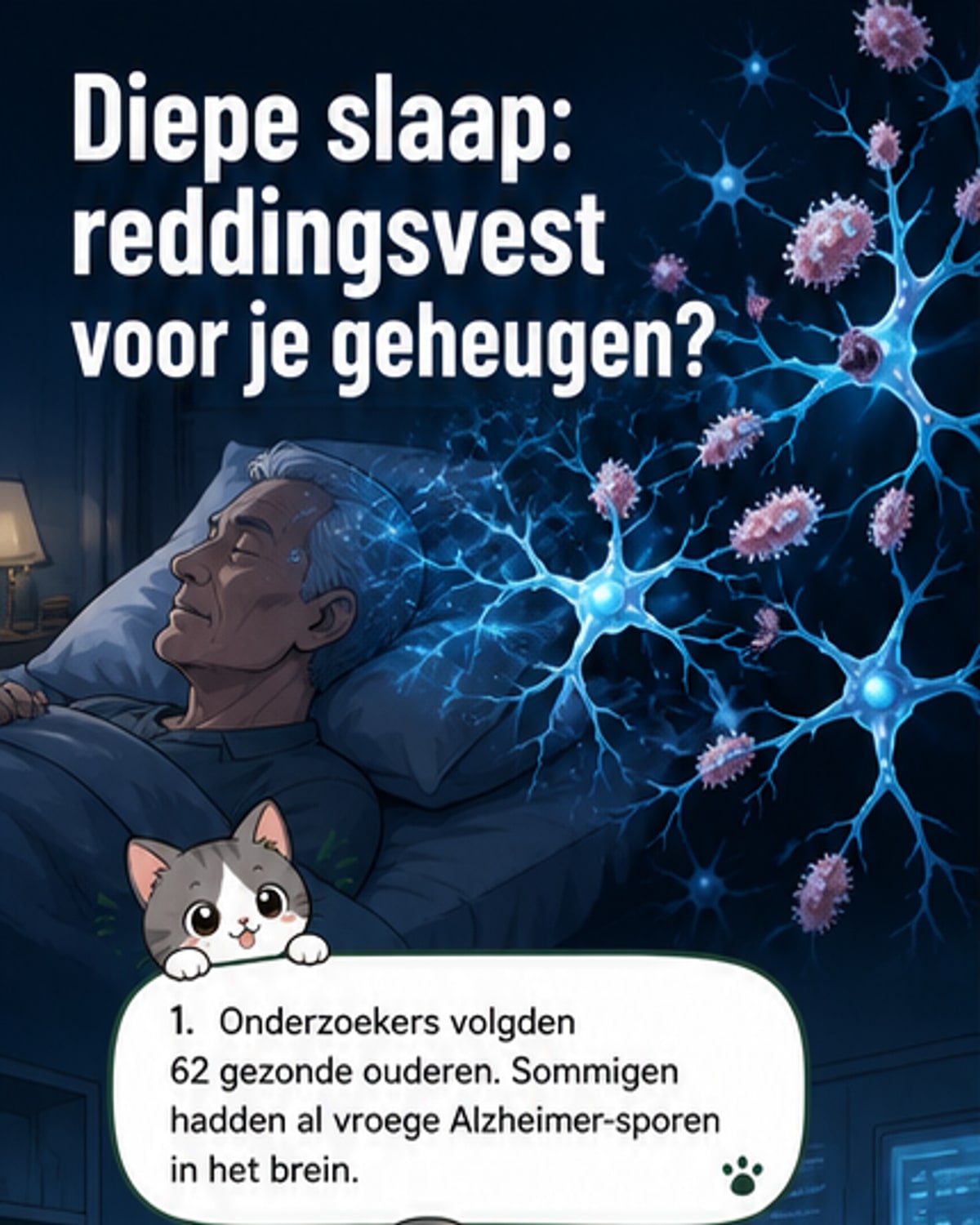 Diepe slaap beschermt hersenen tegen Alzheimer
