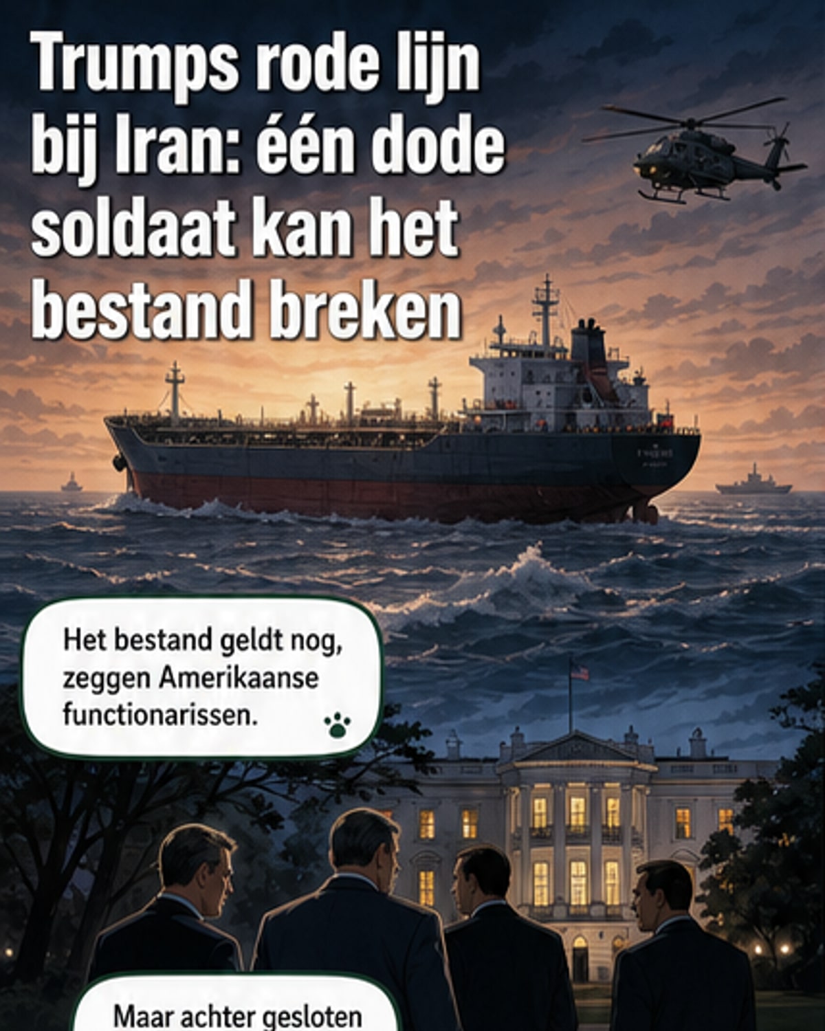 VS zet 'rode lijn' na Iraanse aanvallen