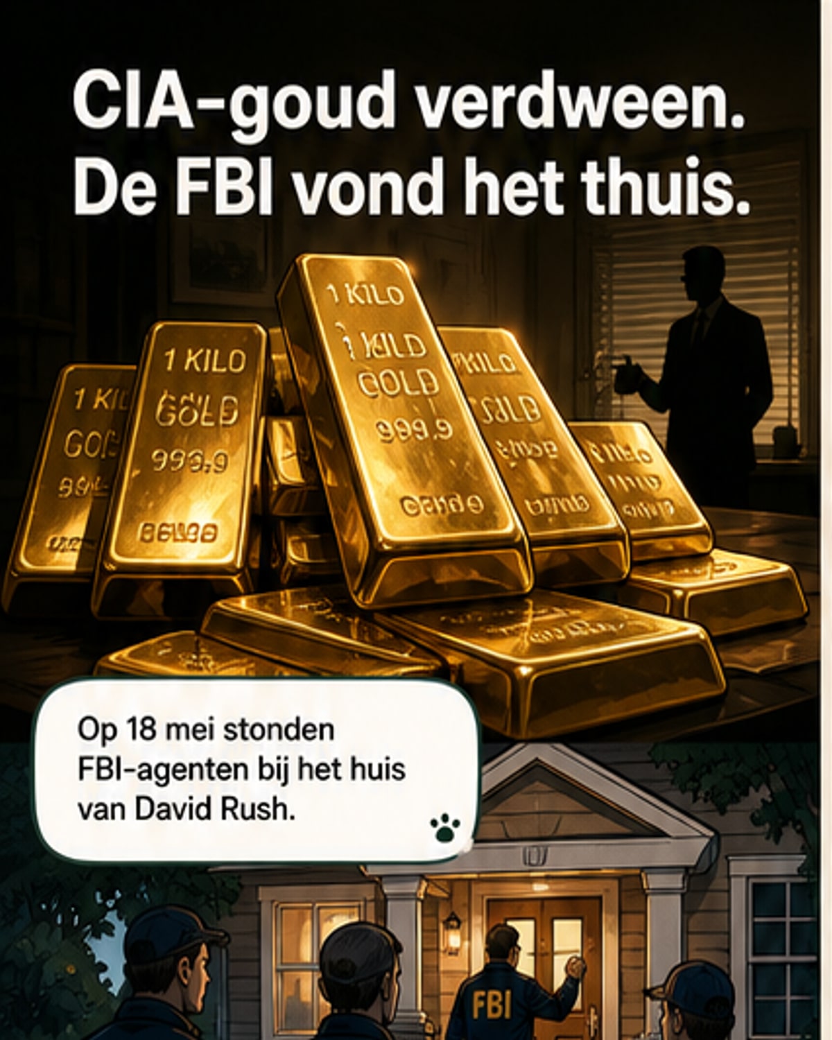 Goudroof bij CIA: 40 miljoen dollar gevonden