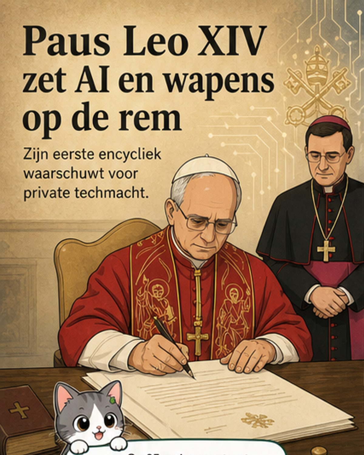 Paus waarschuwt voor AI in oorlog