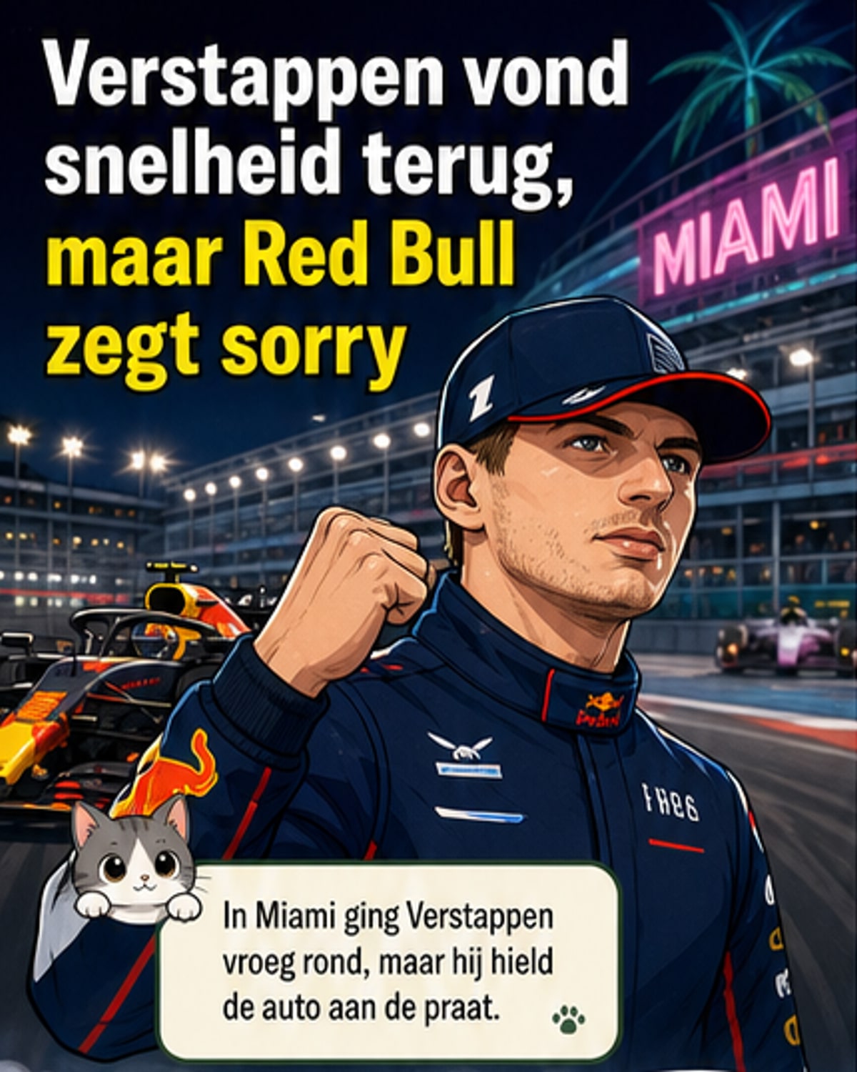 Stuurprobleem Verstappen opgelost