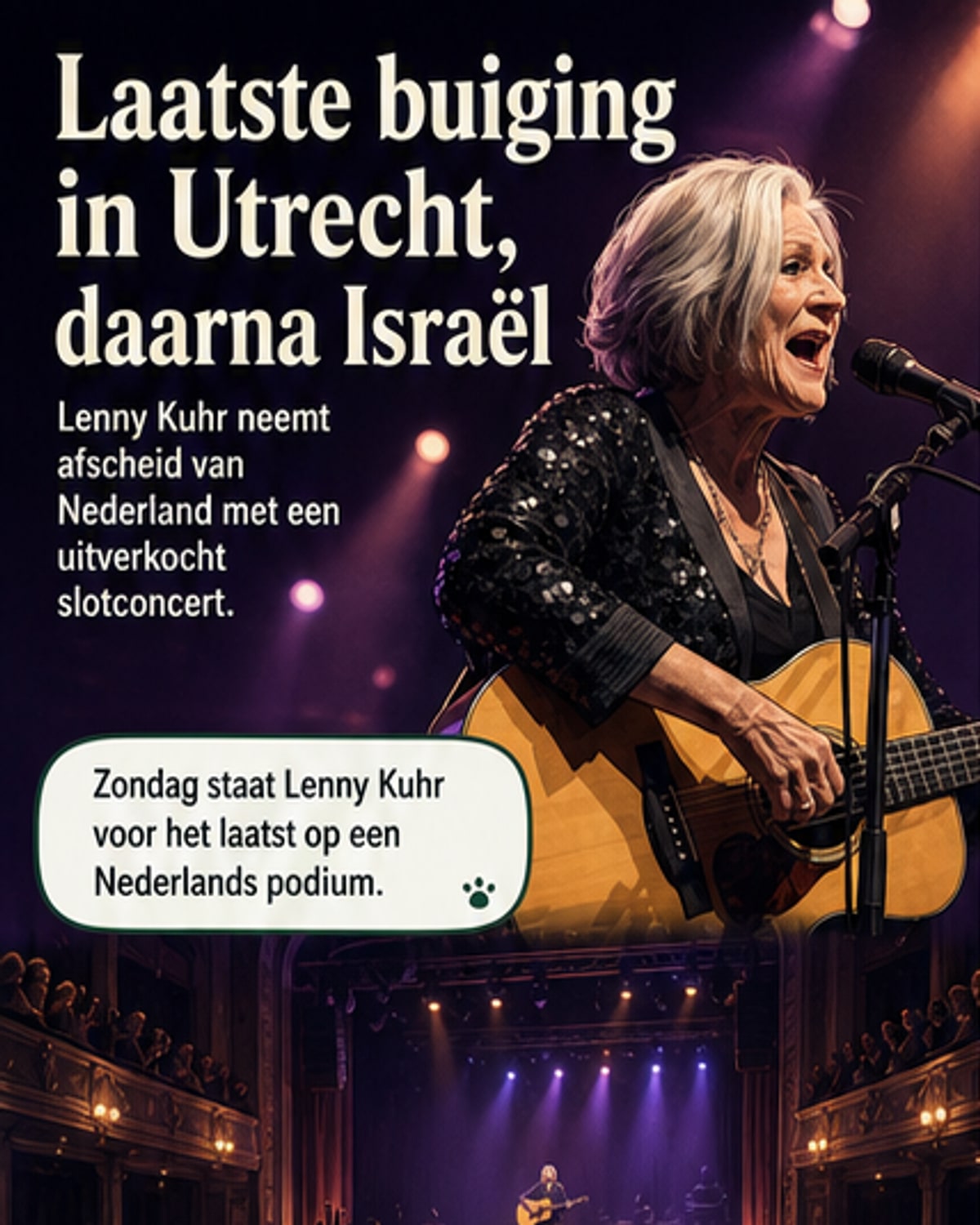 Lenny Kuhr neemt afscheid van Nederland