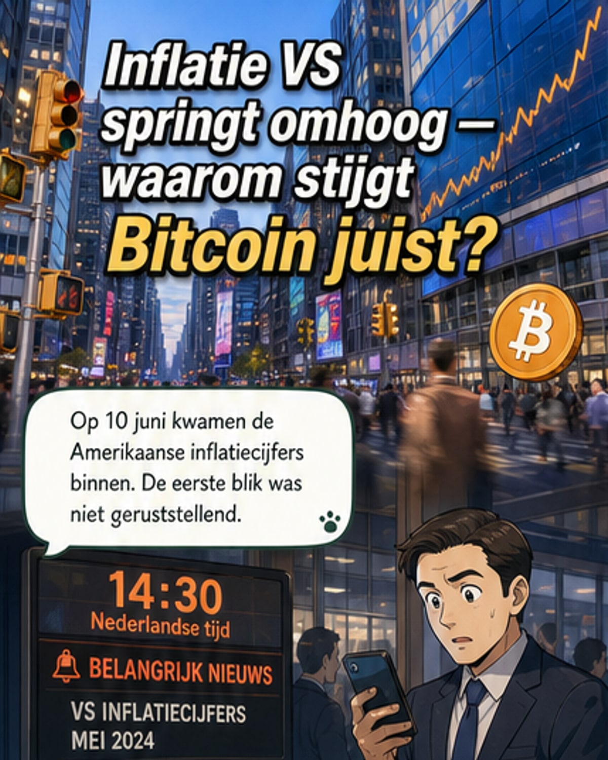 Hoewel inflatie stijgt, stijgt ook Bitcoin