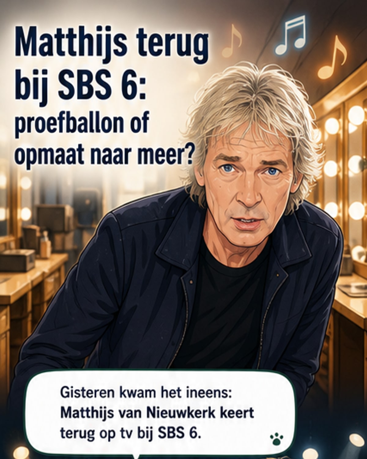 Matthijs terug op tv, maar bij SBS?