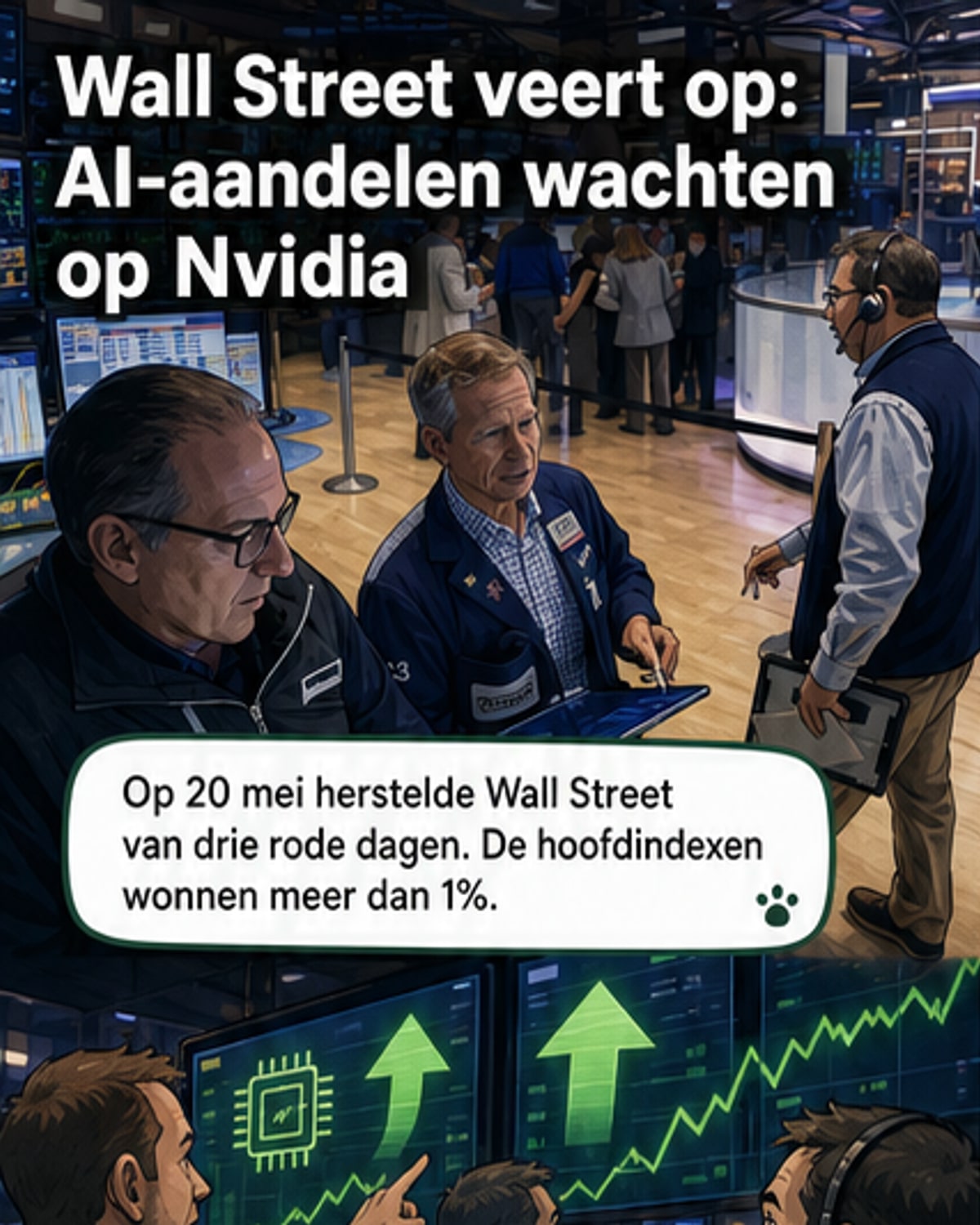 Wall Street herstelt op AI-chipverwachtingen