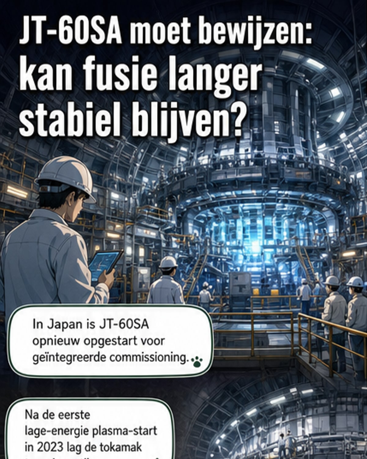 Fusiereactor JT-60SA weer actief