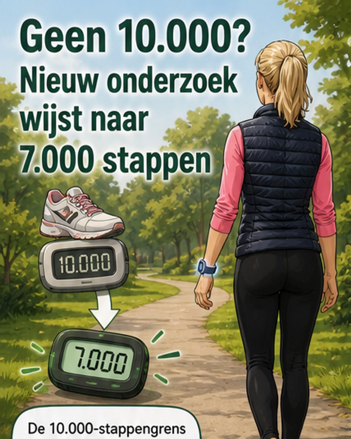 7.000 stappen is het nieuwe doel