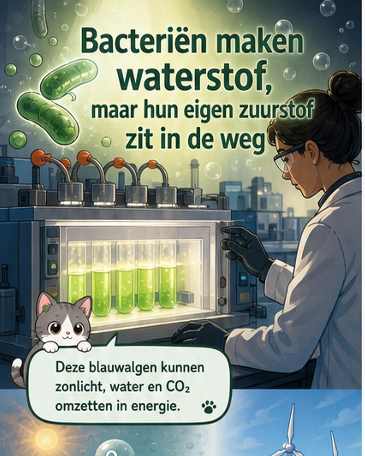 Blauwalgen maken schone waterstof – zonder zichzelf te saboteren