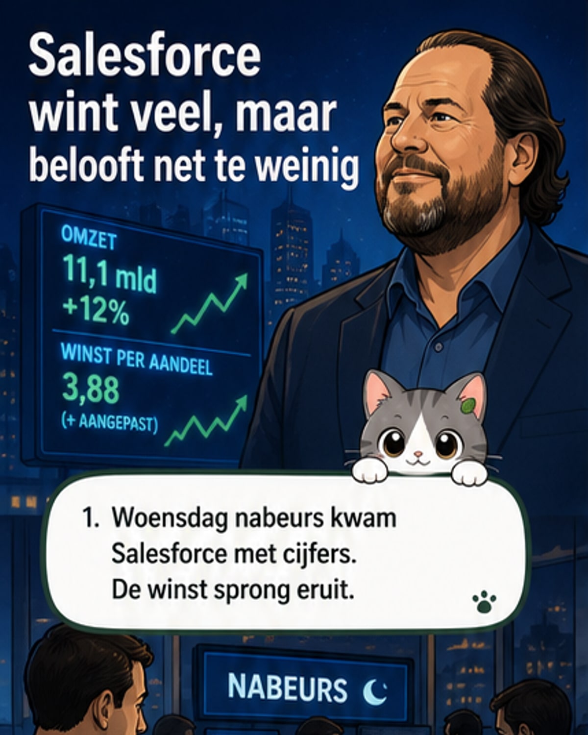 Salesforce wint veel, maar vooruitzicht teleurt