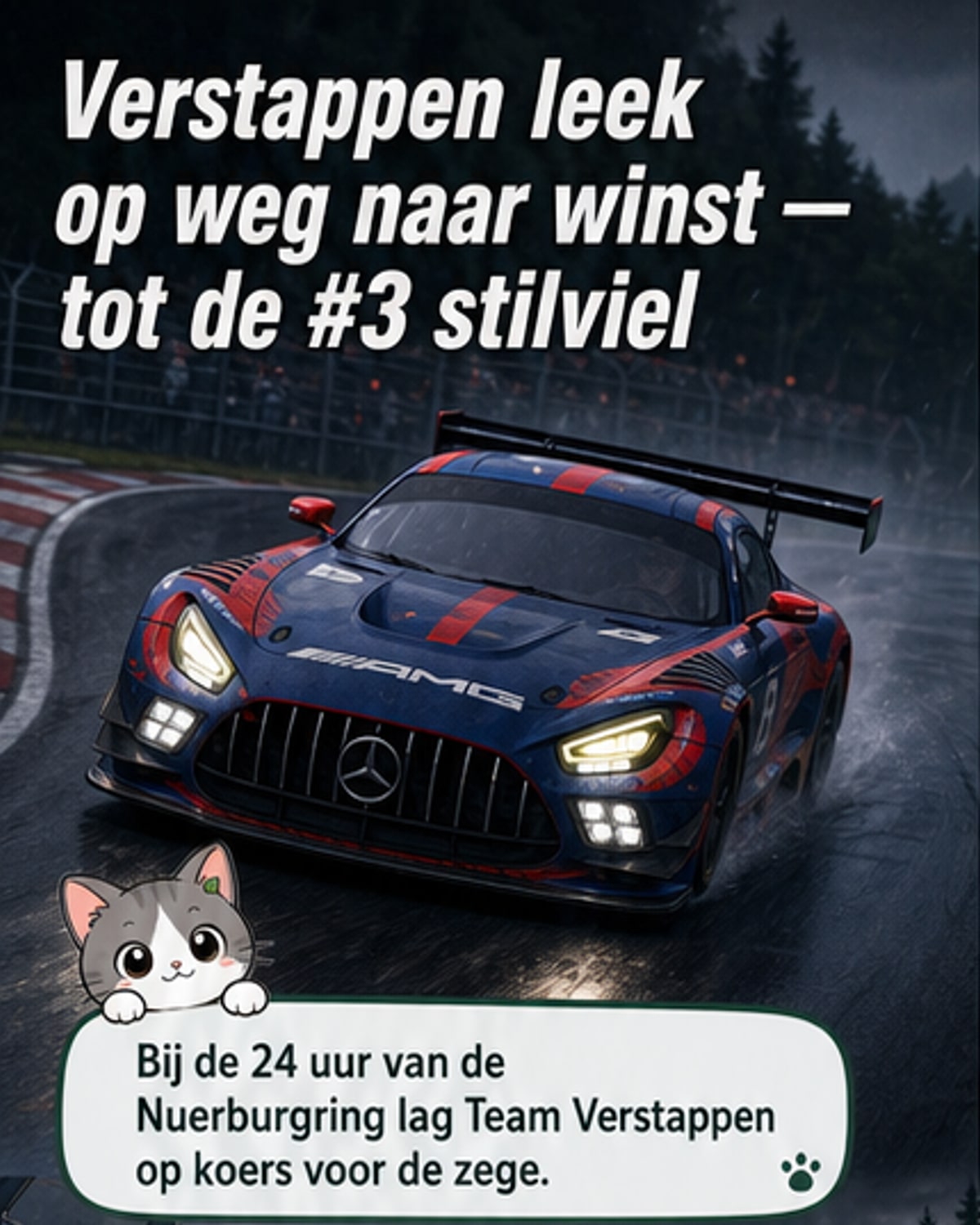Verstappen greep naast zege door pech