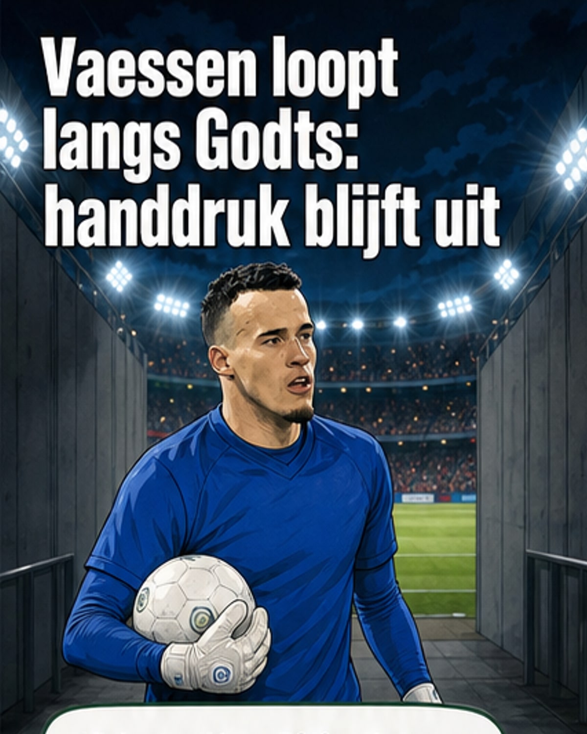 Doelman weigert hand te schudden