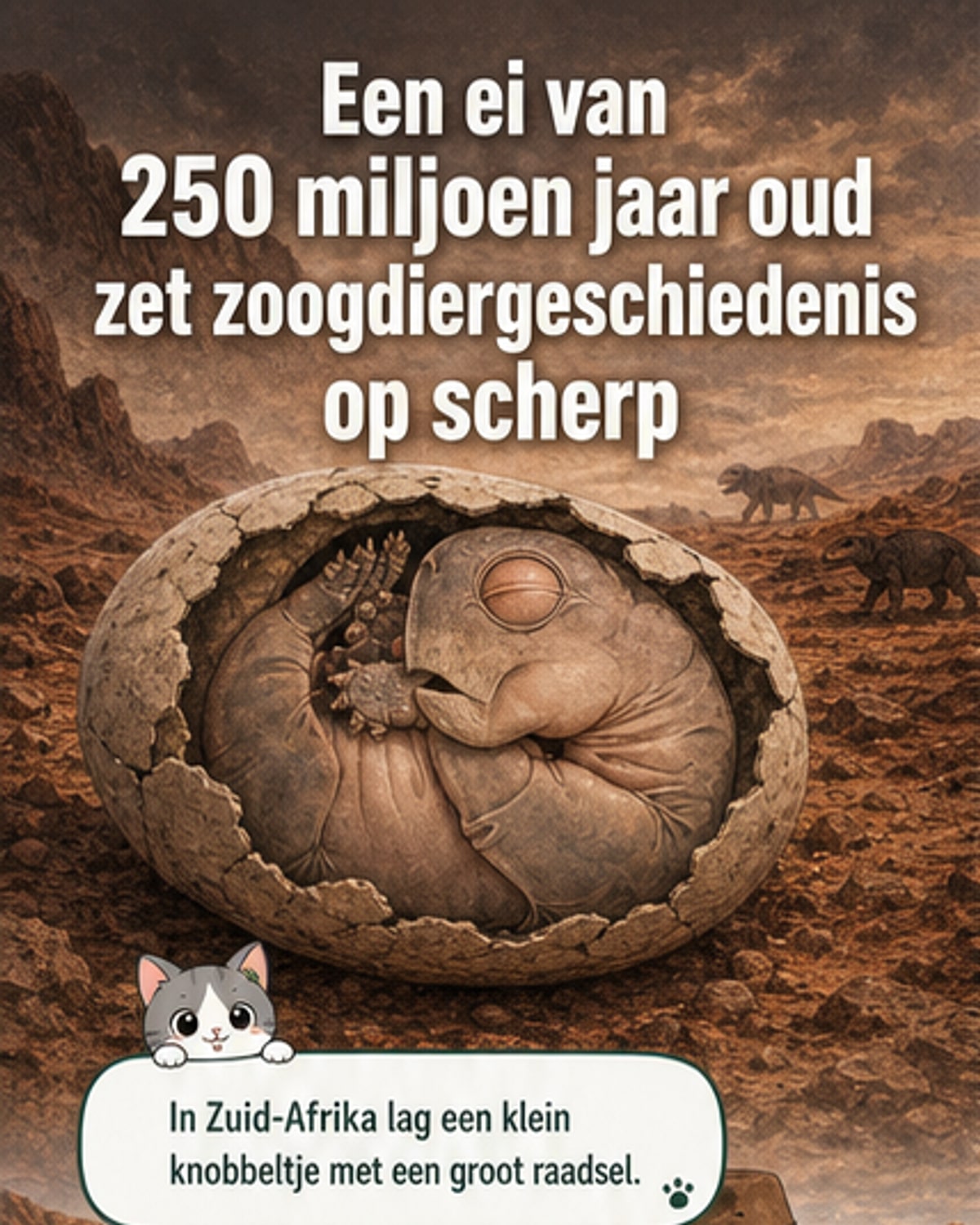 Ei van 250 miljoen jaar oud verandert beeld van zoogdieren