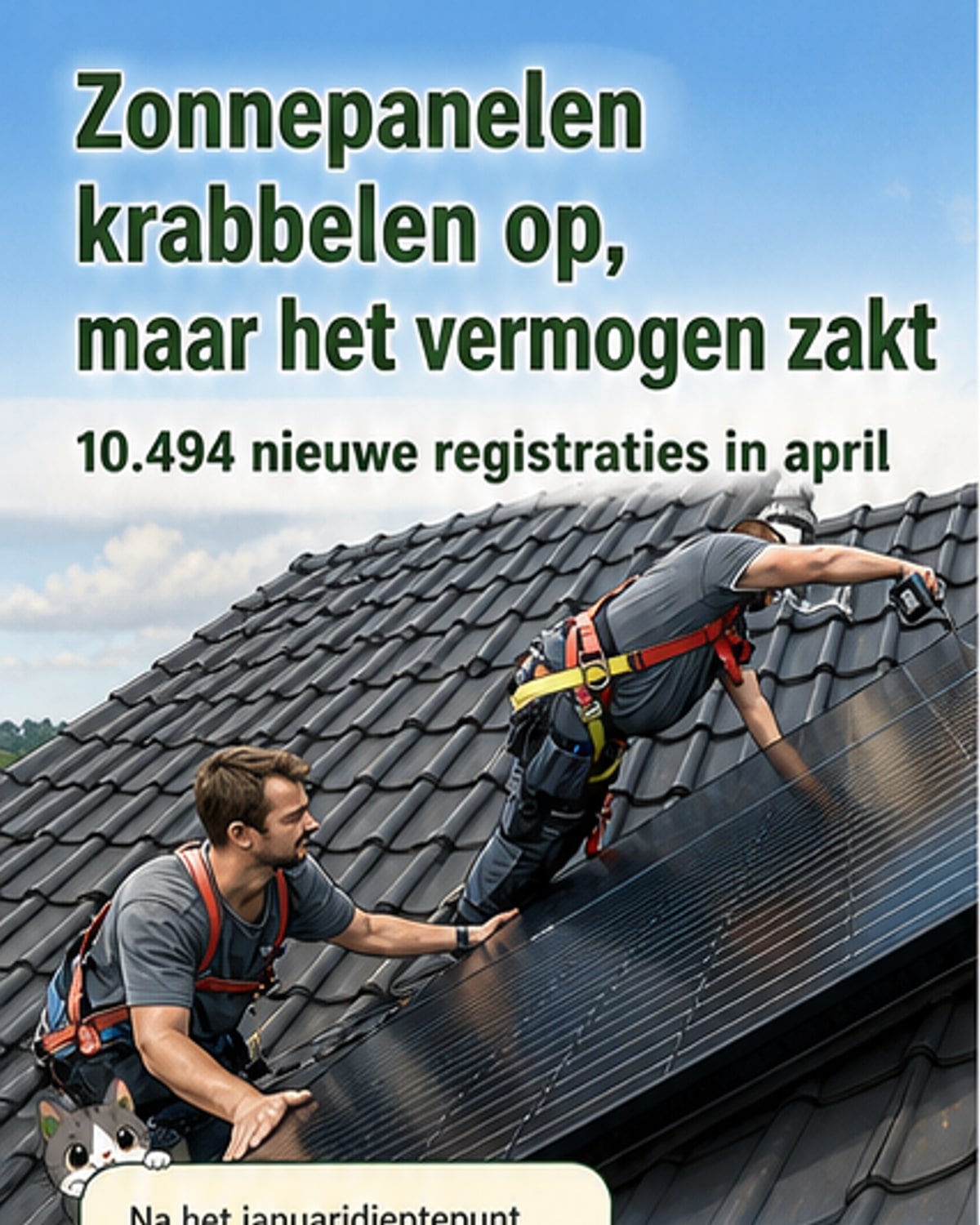 Zonnepanelen groeien stabiel