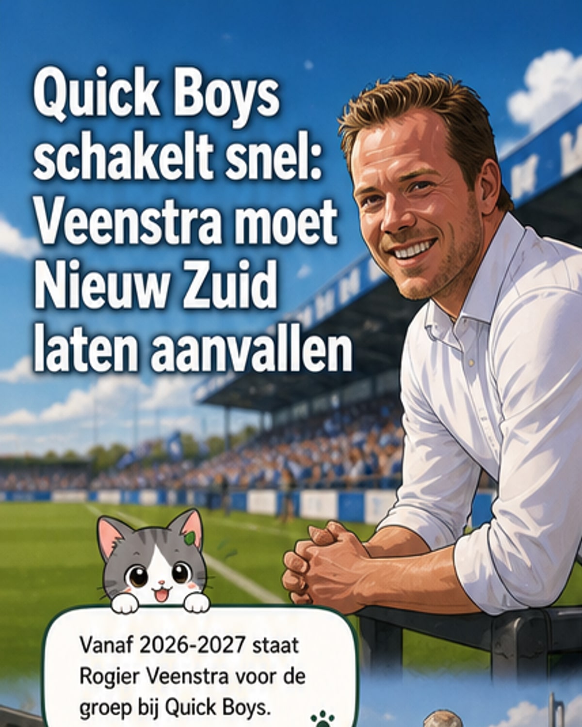 Quick Boys kiest Veenstra als nieuwe trainer