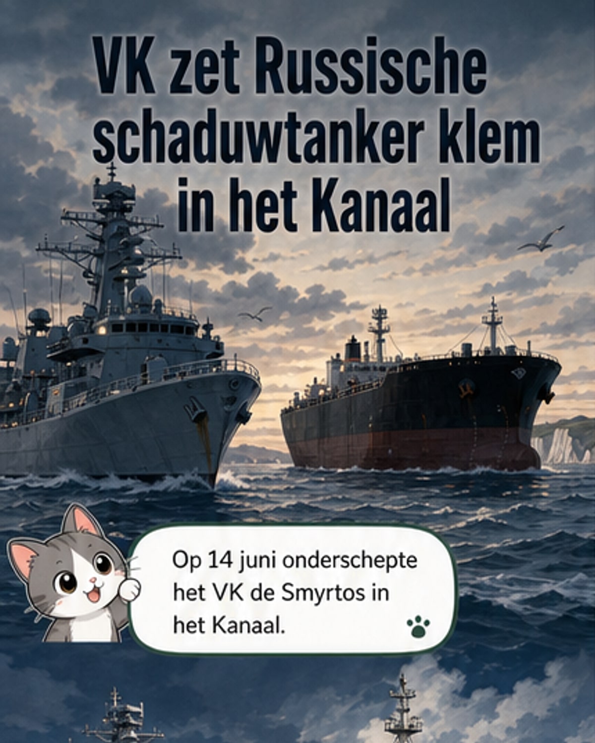 VK onderschept Russische tanker in Kanaal