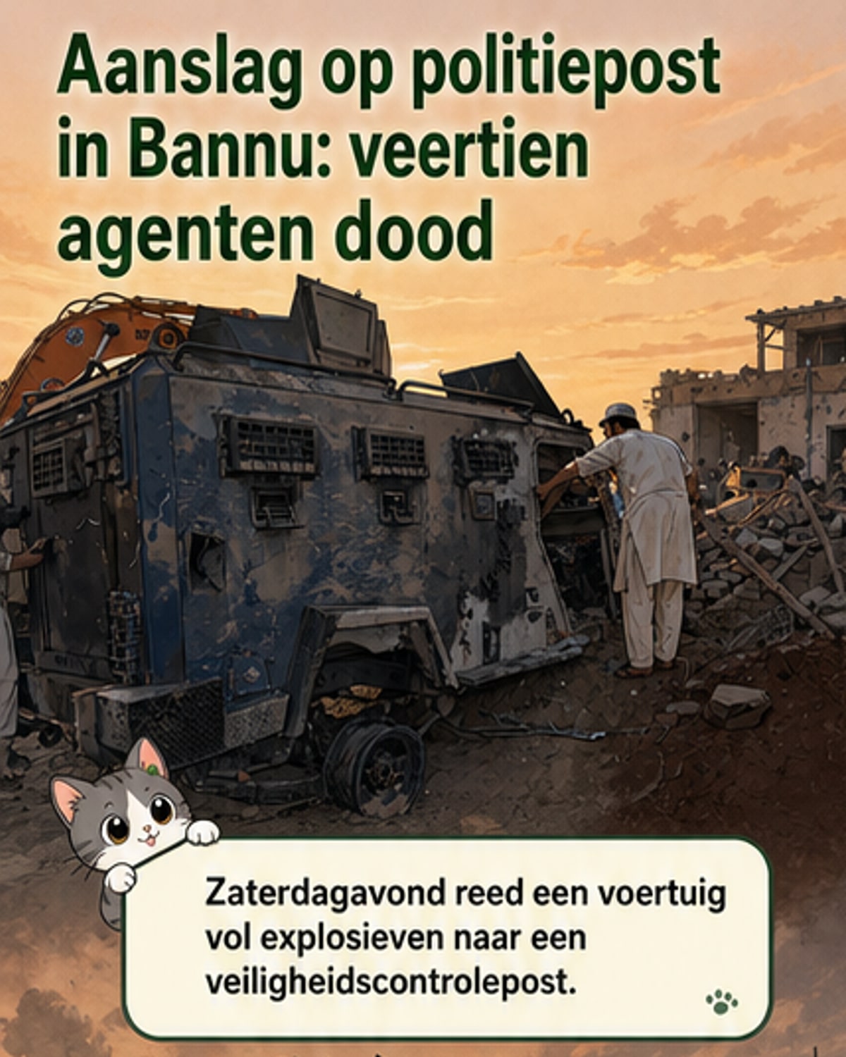 Zelfmoordaanslag doodt 14 agenten