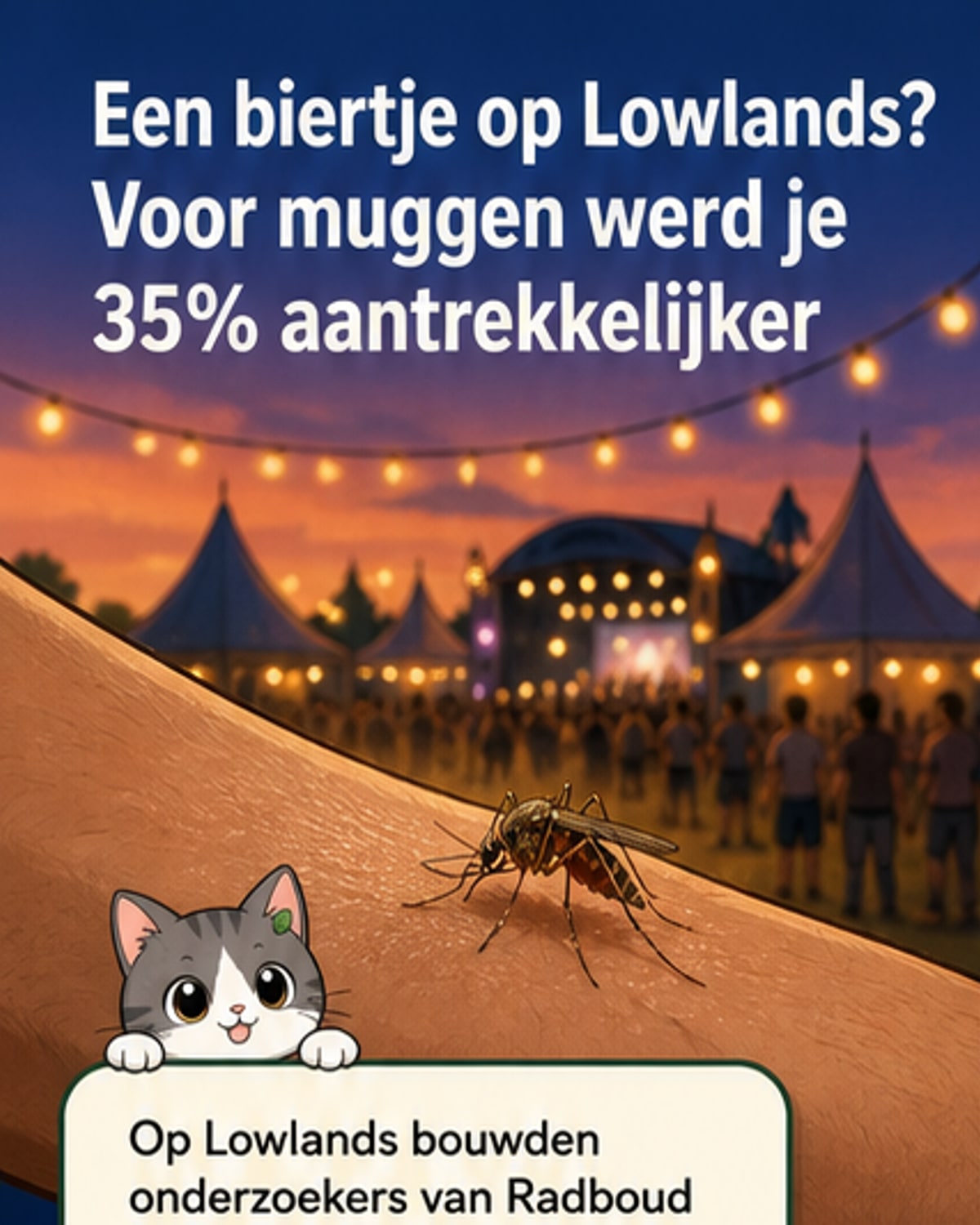 Bier drinken trekt muggen aan