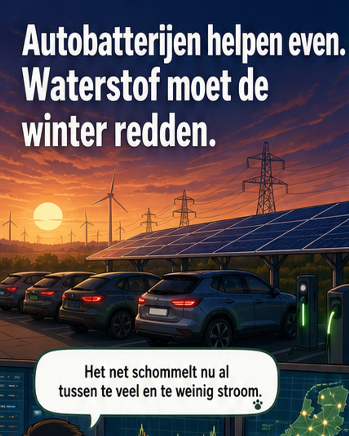 Elektrische auto’s helpen het net, maar waterstof faalt