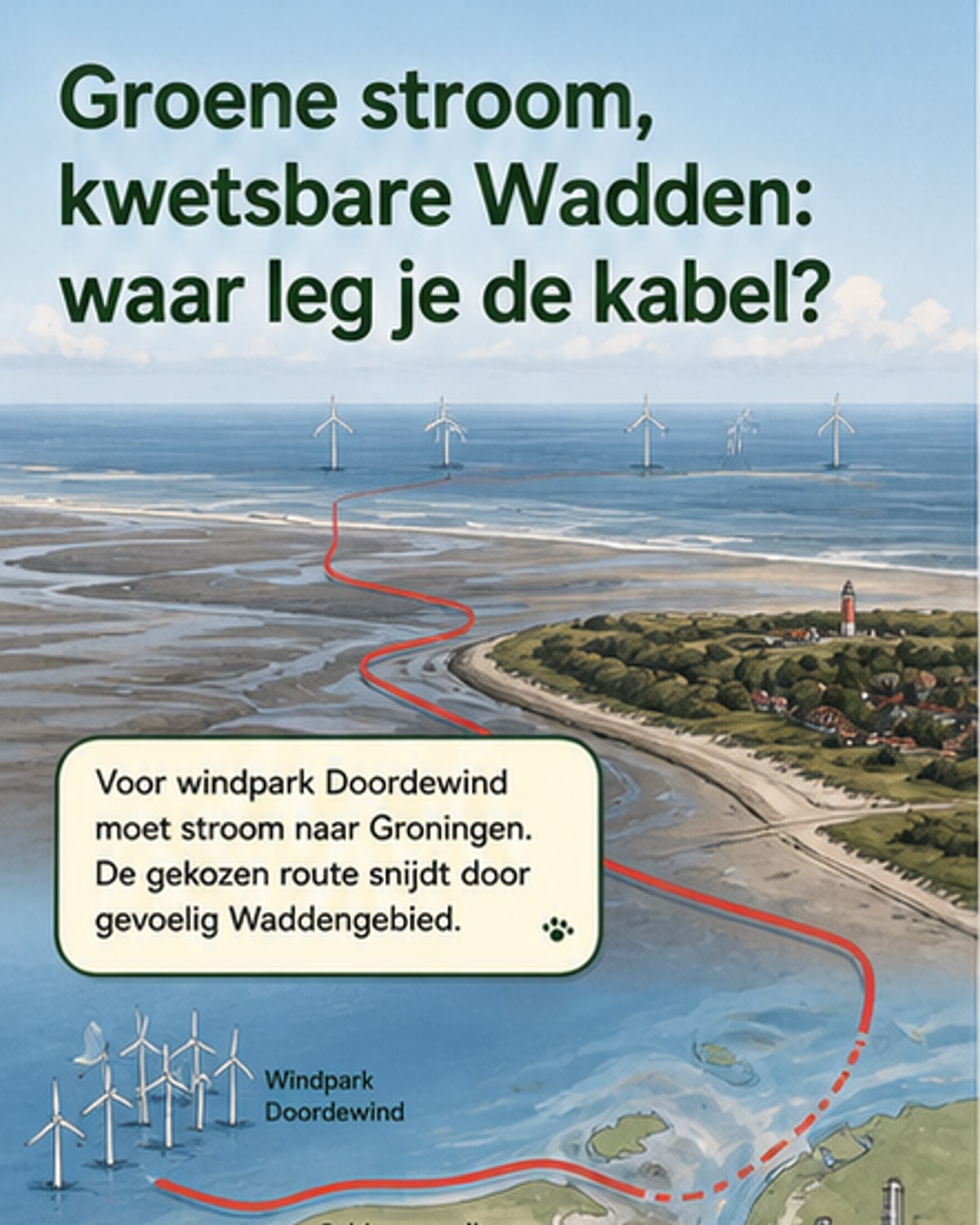 Stroomkabels door Waddenzee: natuur in gevaar?