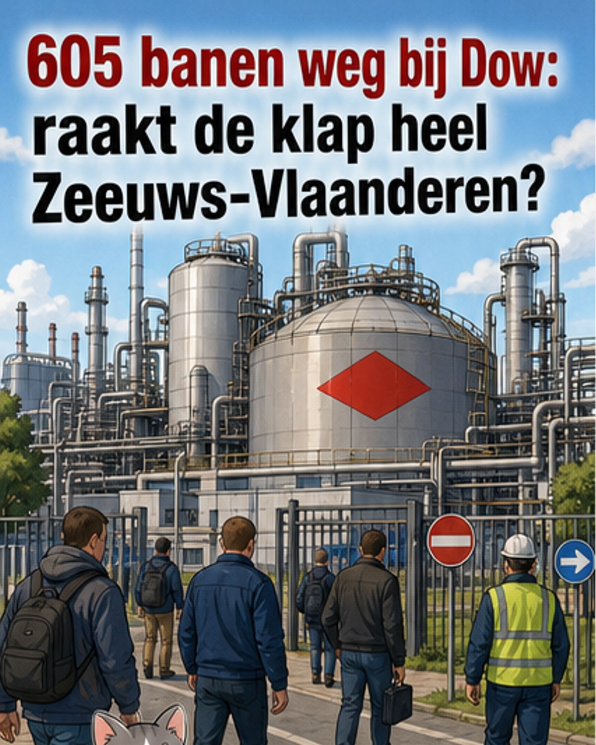 605 banen weg bij Dow in NL
