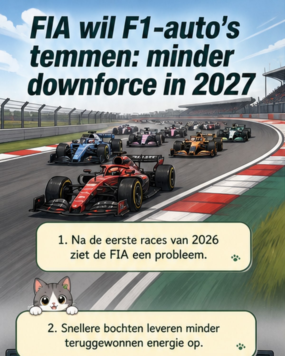 FIA wil minder downforce in F1