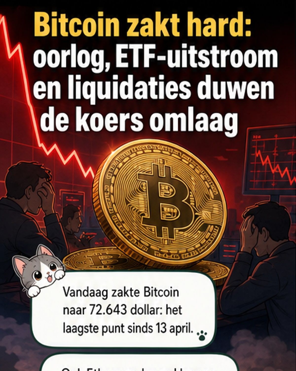 Bitcoin stort in: drie drukkers