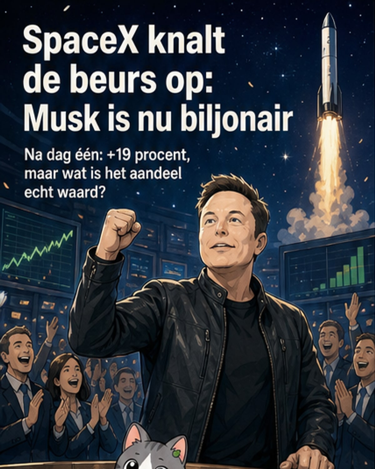 SpaceX schiet op bij beursdebuut