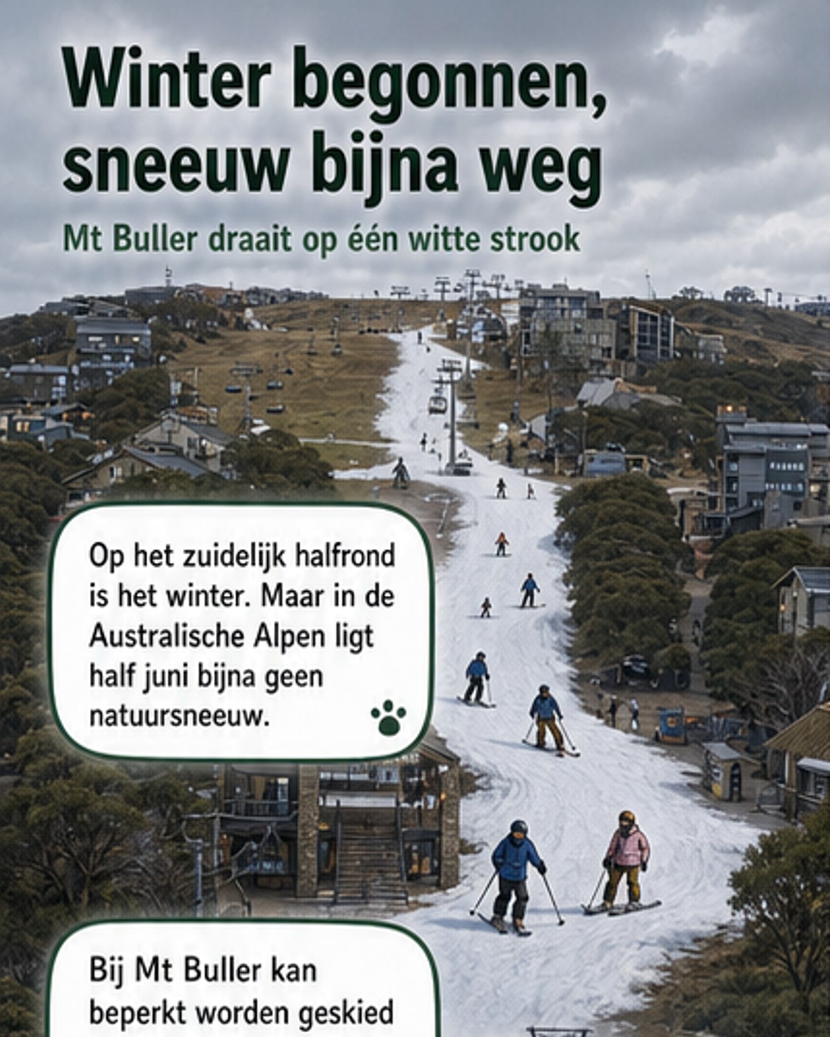 Slechte start skiseizoen Australië