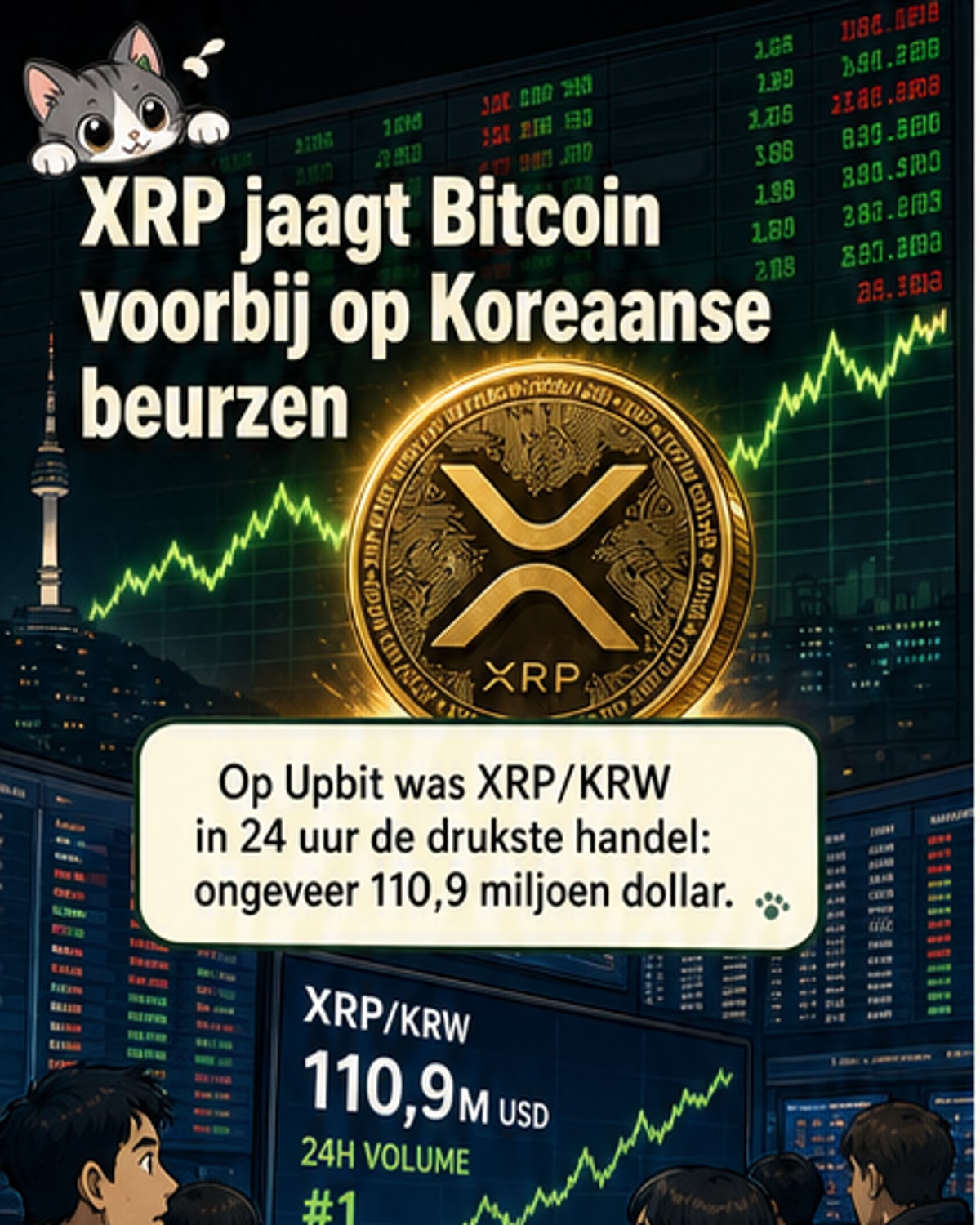 XRP wint het van Bitcoin in Zuid-Korea