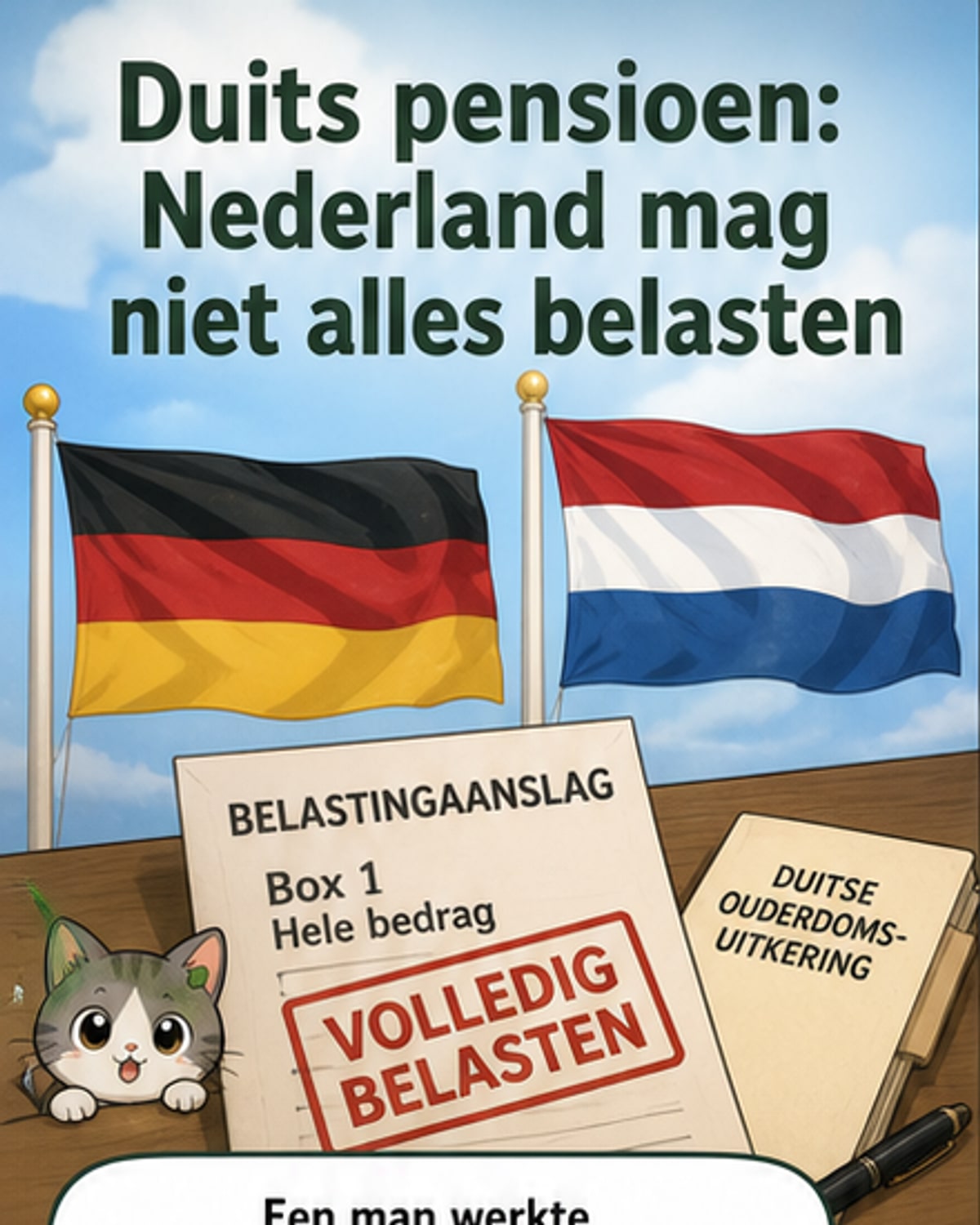Belasting op Duits pensioen beperkt tot 45%