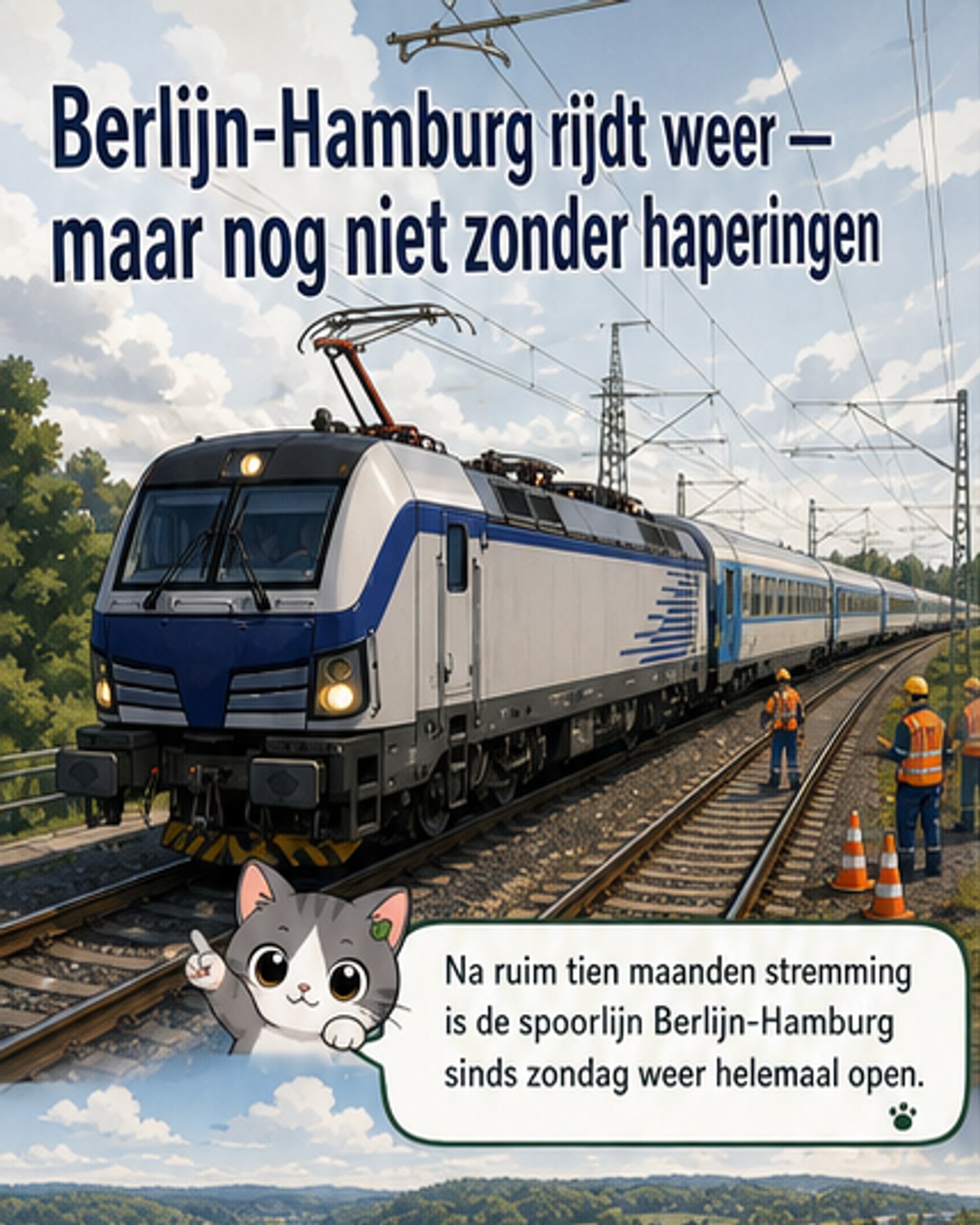 Een moderne hogesnelheidstrein rijdt door een groene landschap, gefotografeerd door Deutsche Bahn AG / Volker Emersleben