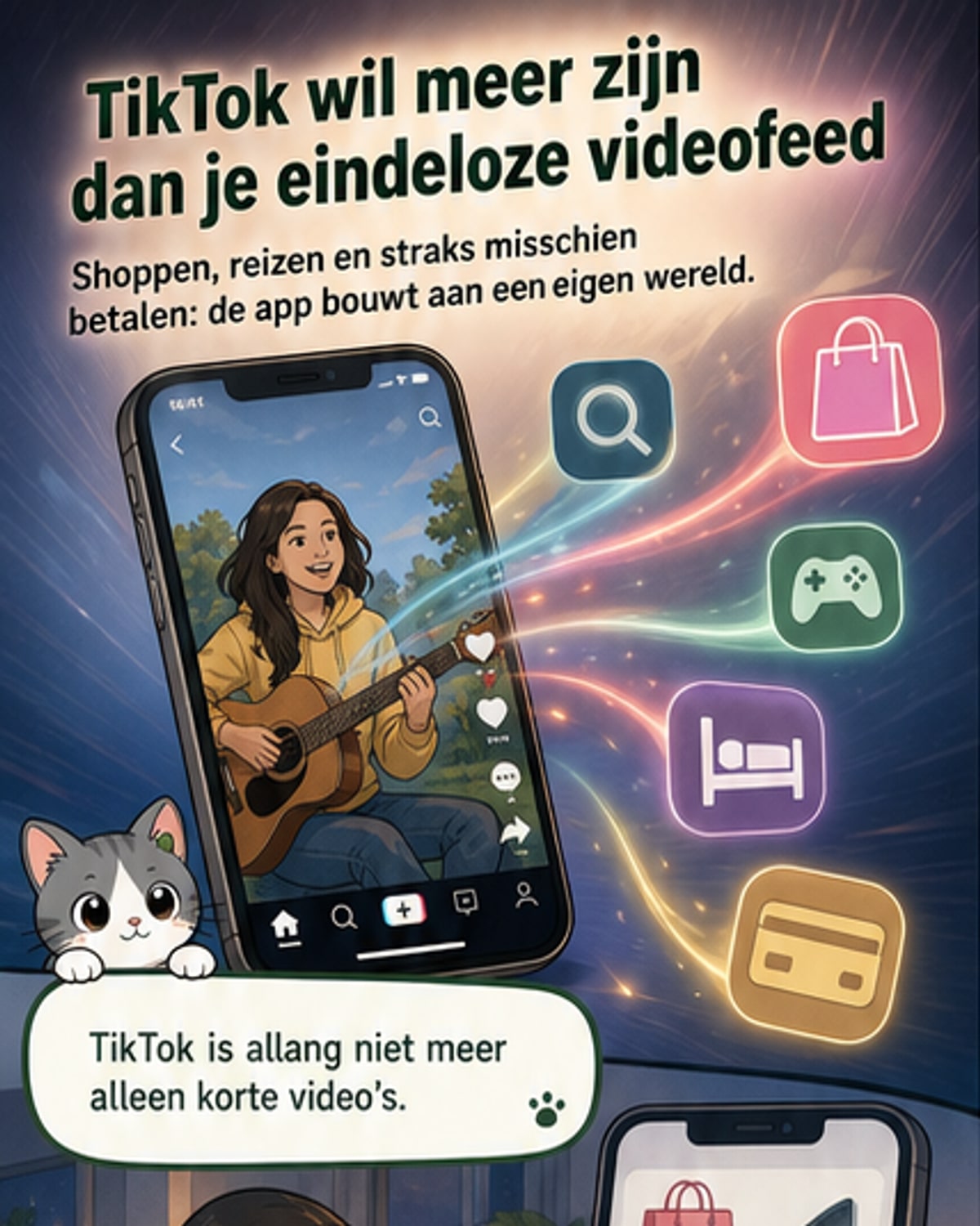 TikTok bouwt aan alles-in-een app