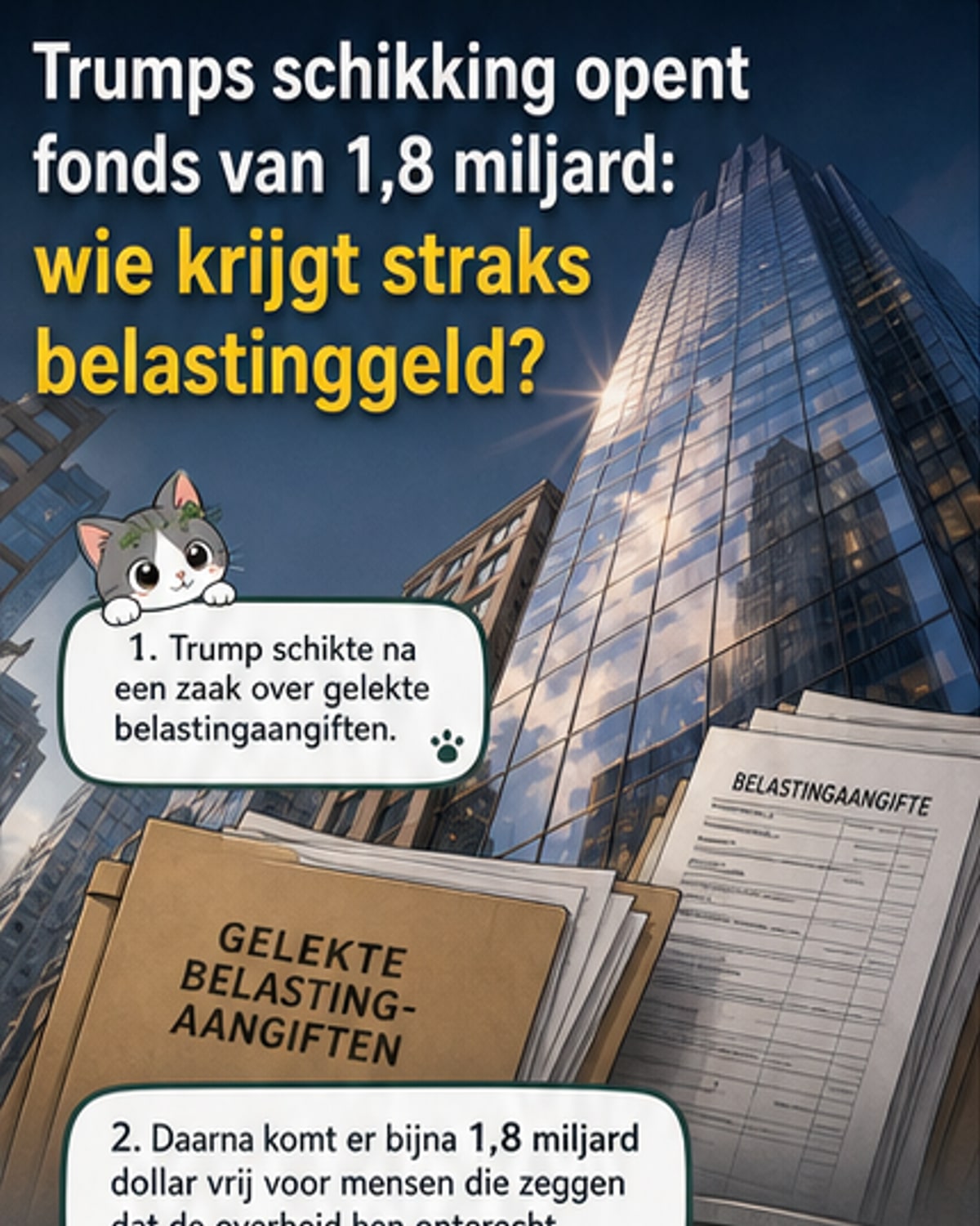 Trump richt fonds op met 1,8 miljard belastinggeld