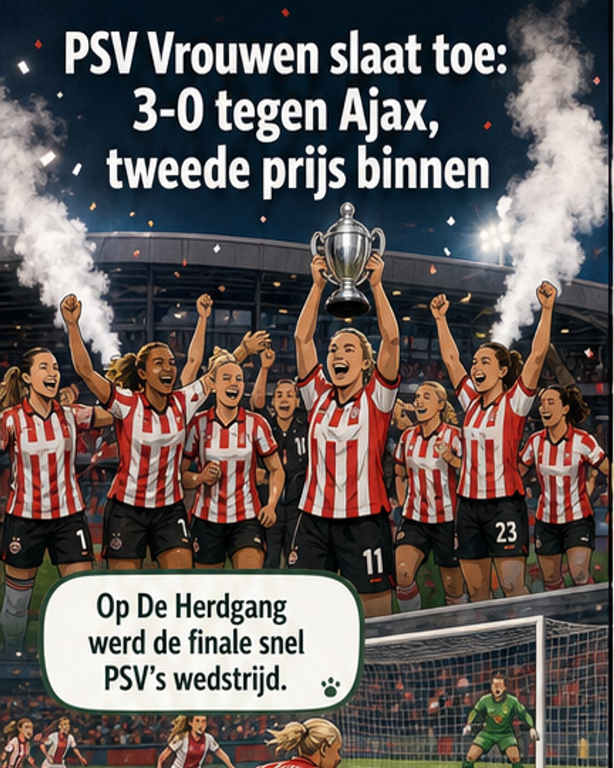 PSV Vrouwen wint Eredivisie Cup