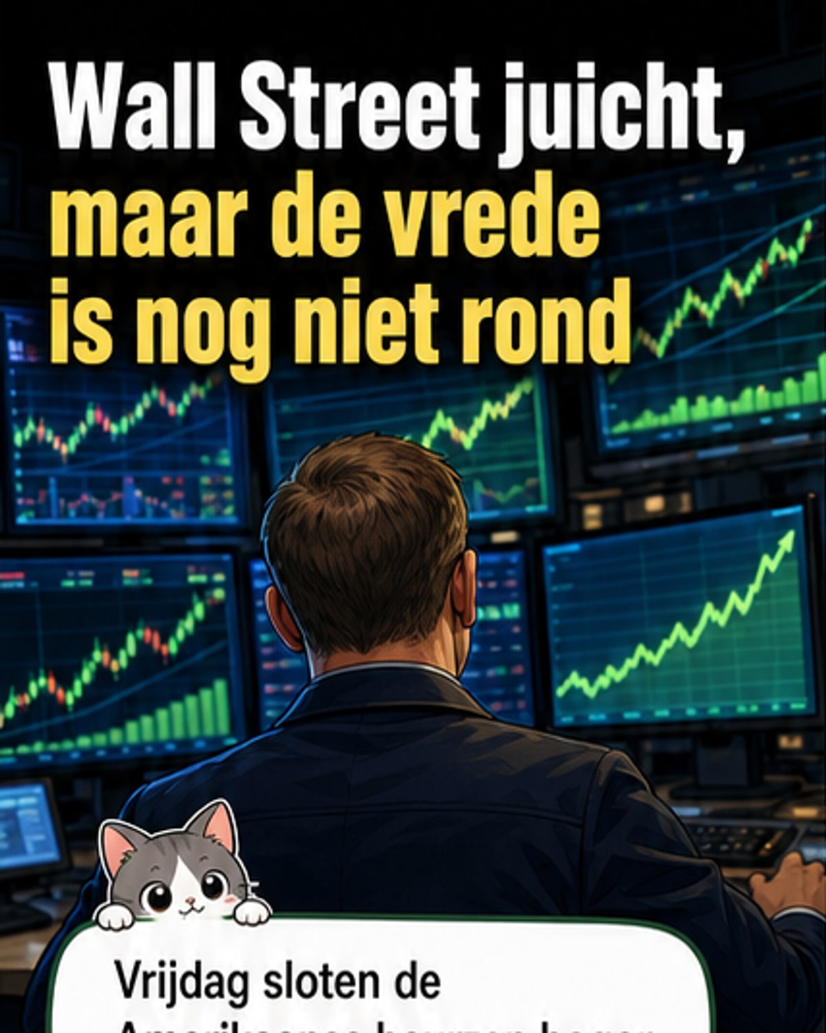 Wall Street stijgt op hoop van vrede