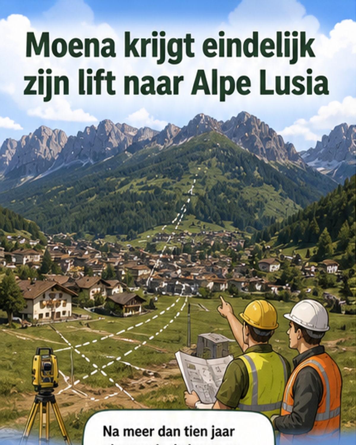 Moena krijgt eindelijk lift naar Alpe Lusia