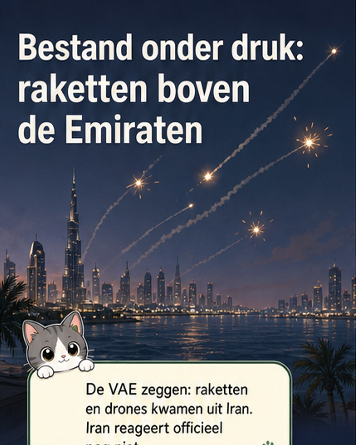 Raketten en drones in Golf-spanning