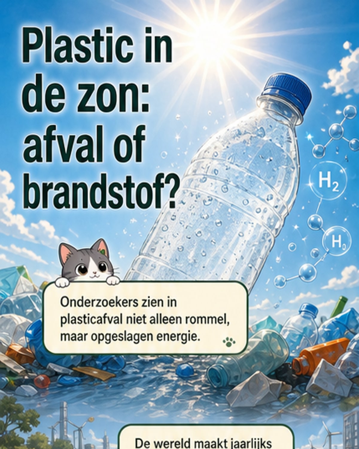 Plastic verandert in brandstof onder zonlicht