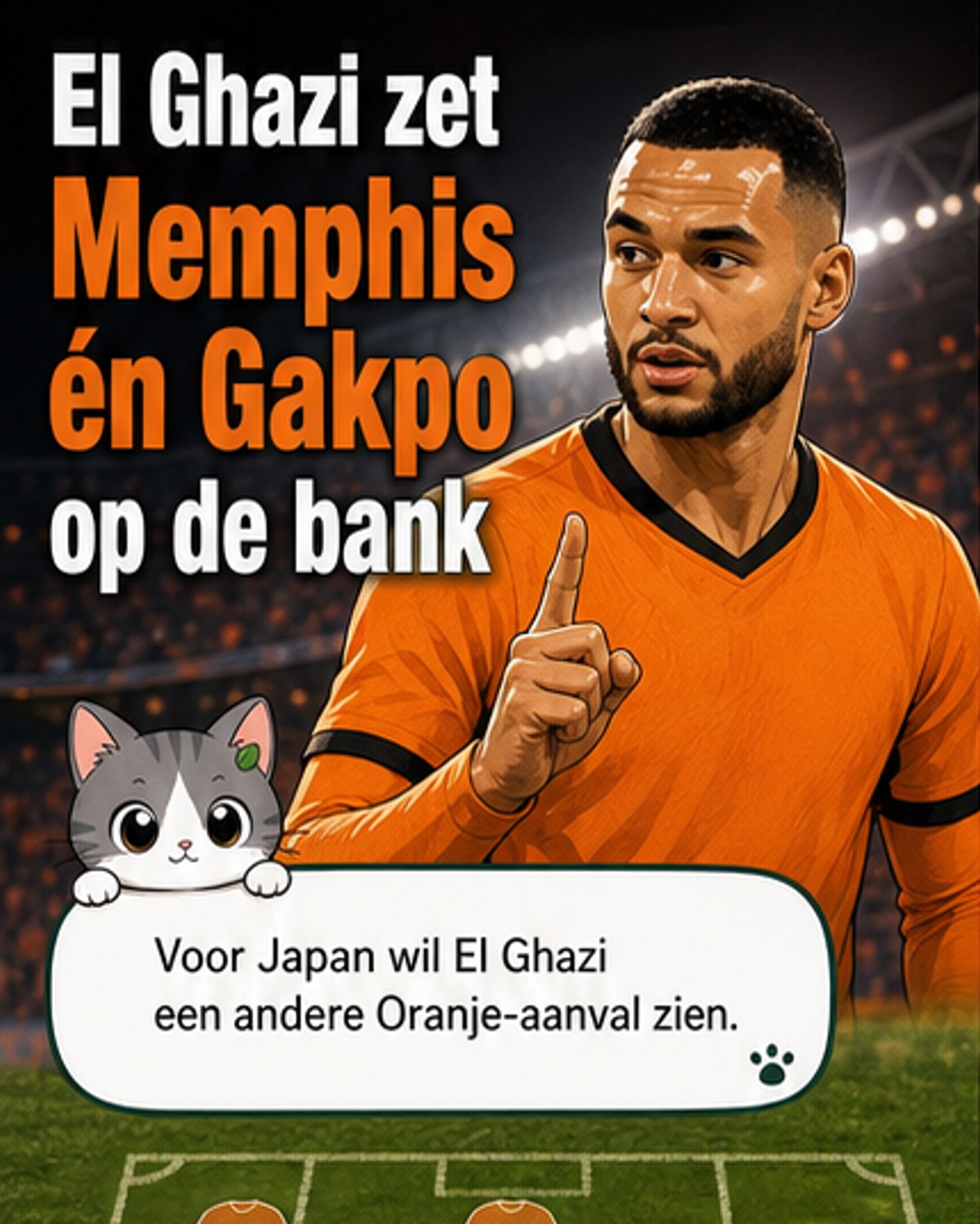 El Ghazi zet Memphis en Gakpo op de bank