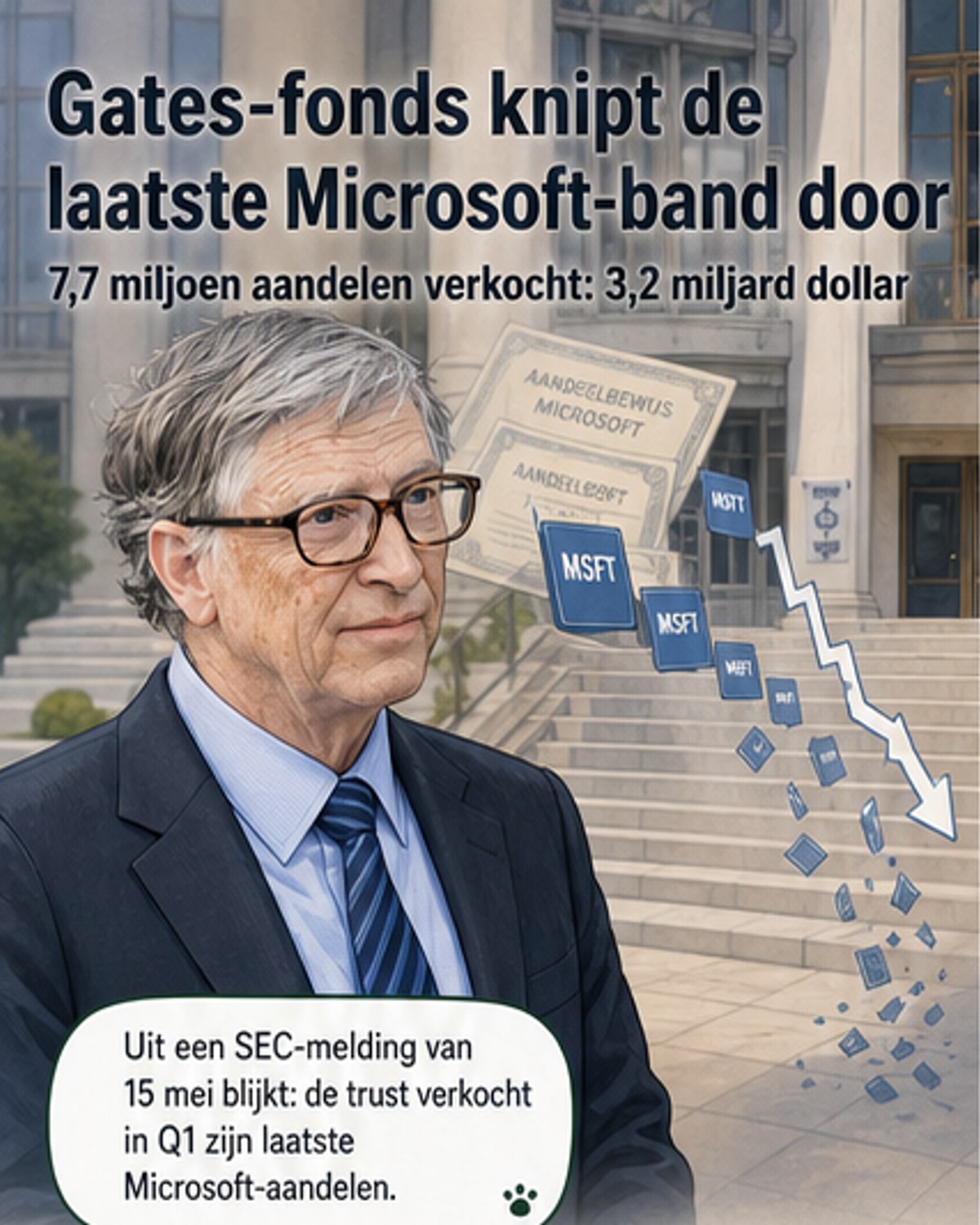 Stichting Gates verkoopt alle Microsoft-aandelen