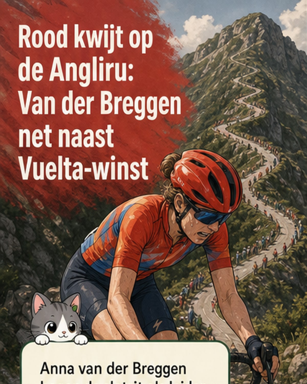 Van der Breggen net te weinig voor zege