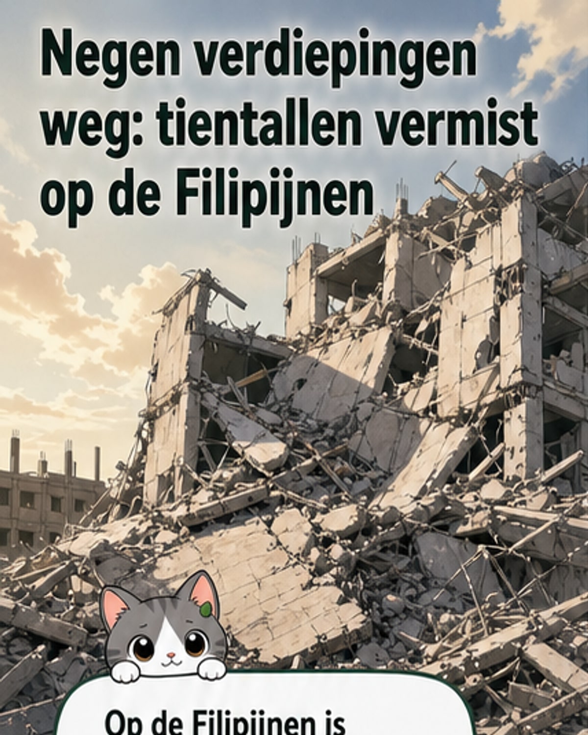 Gebouw instort op Filipijnen