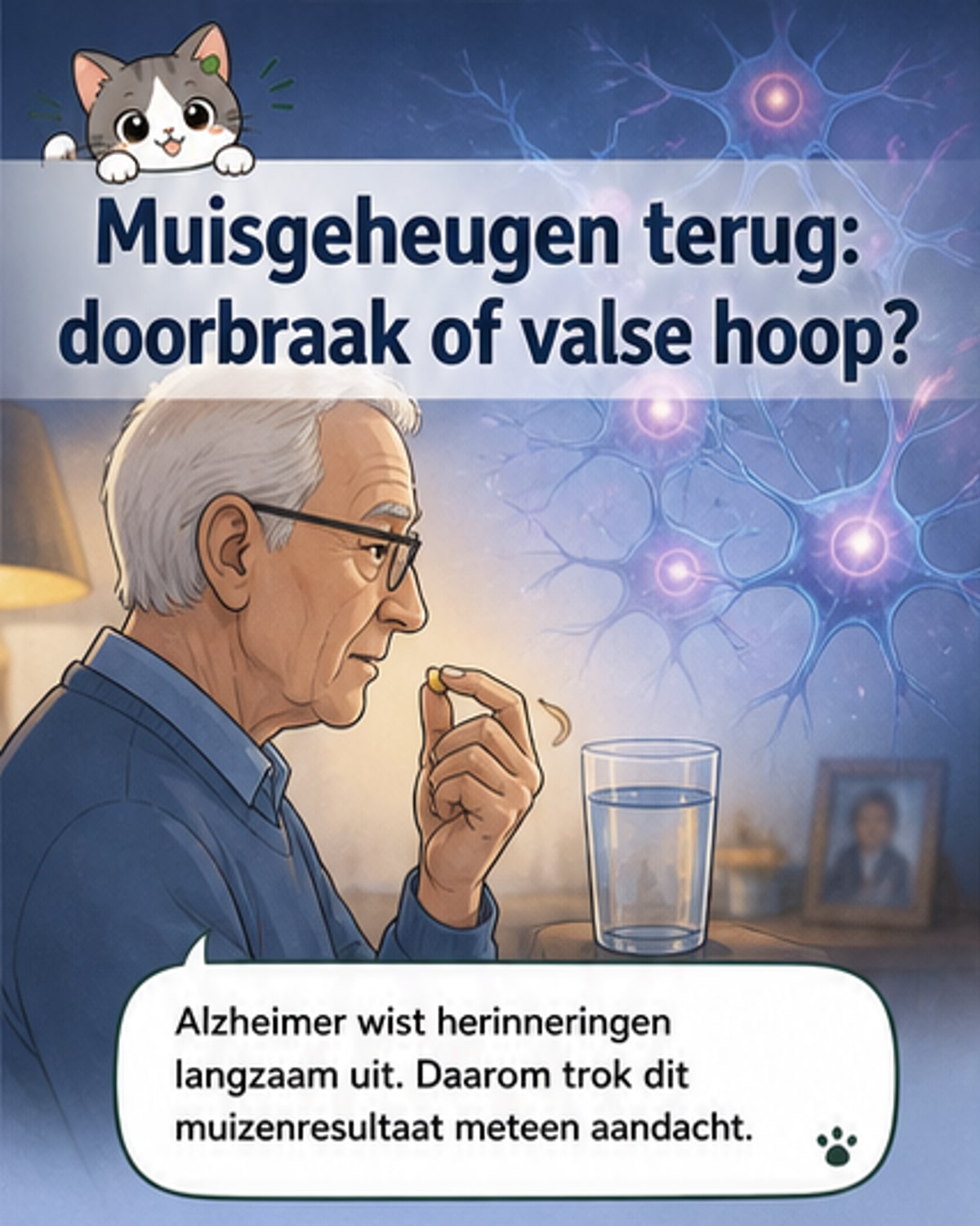 Molecule herstelt geheugen bij Alzheimer-muizen