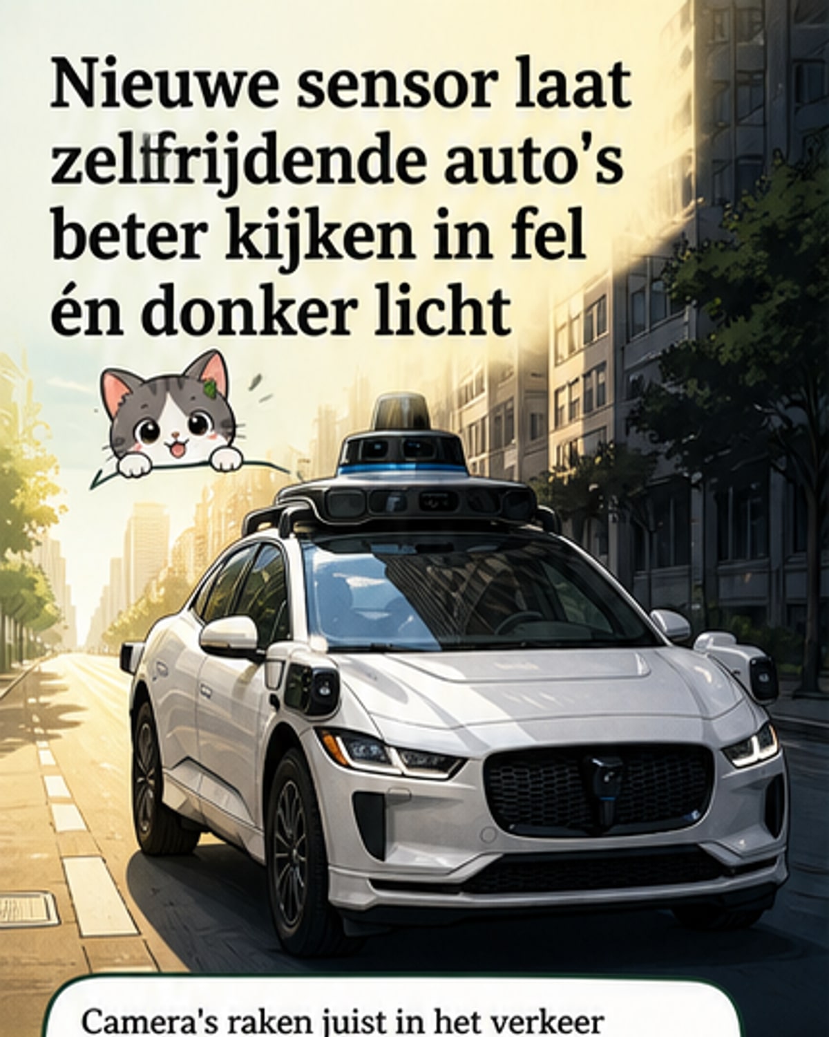 Zelfrijdende auto’s krijgen mensachtige lichtsensor