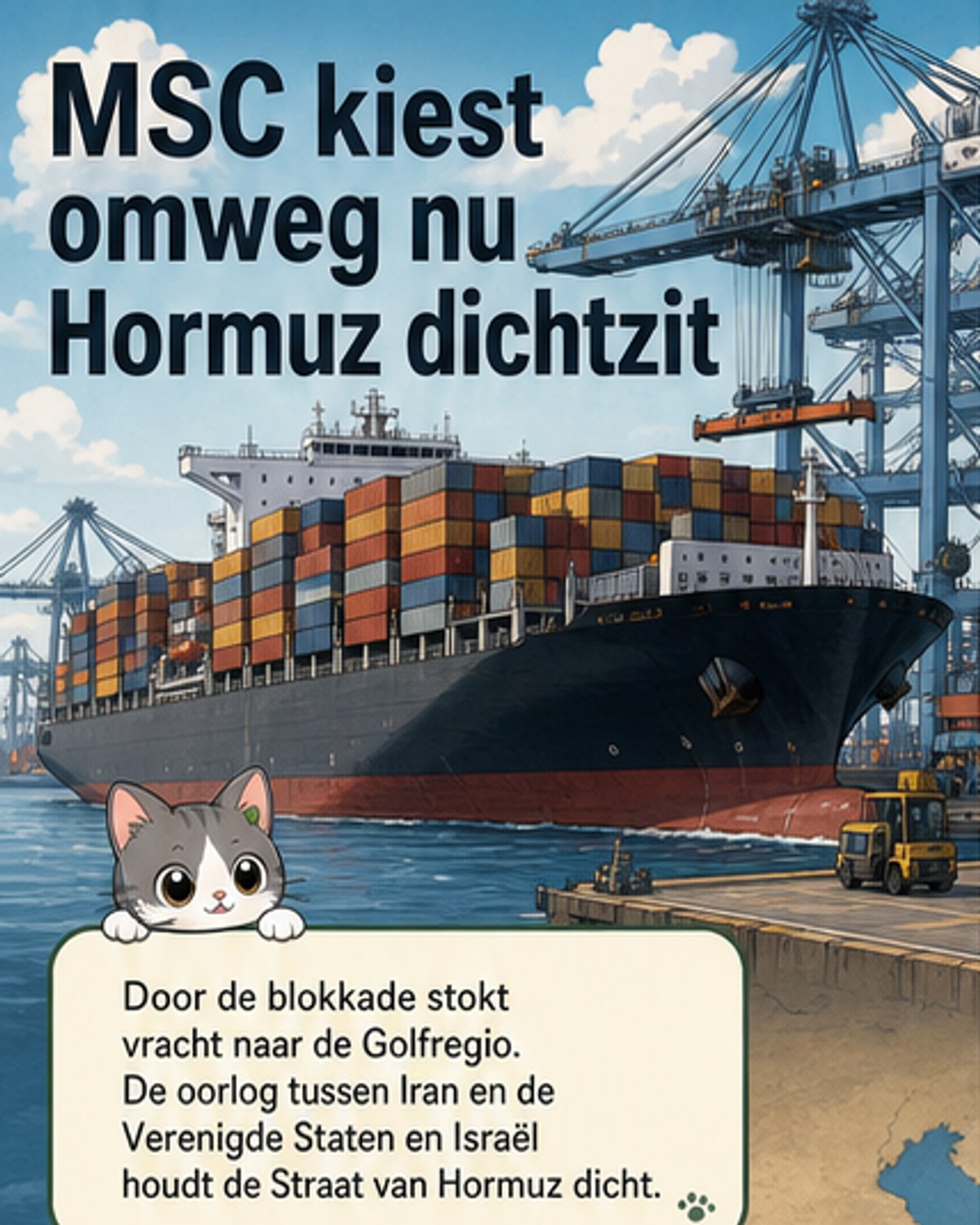 MSC wijkt af om Hormuz