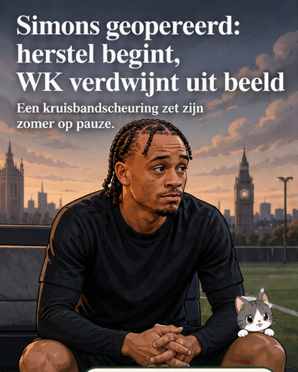 Simons geopereerd na zware knieblessure