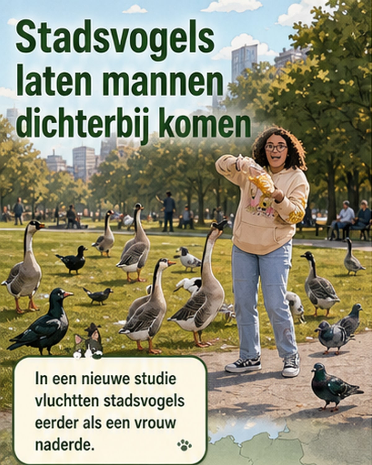 Vogels vluchten eerder voor vrouwen
