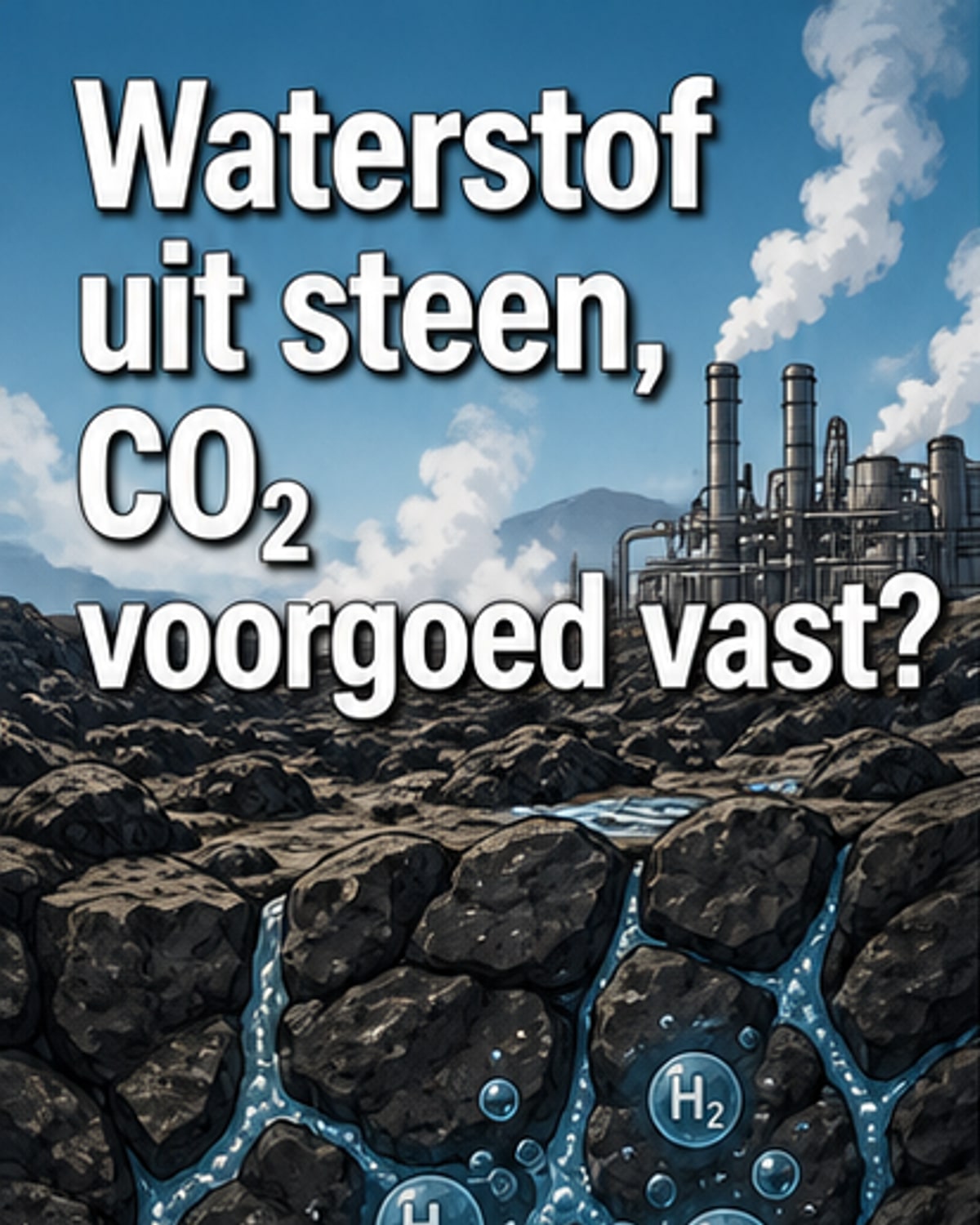 Waterstof uit steen, CO₂ vastgelegd